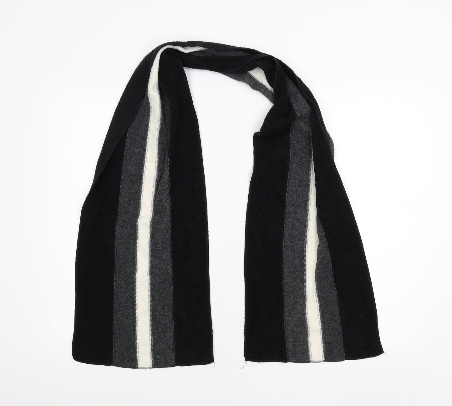 Woolworths Womens Black Striped Fleece  Scarf