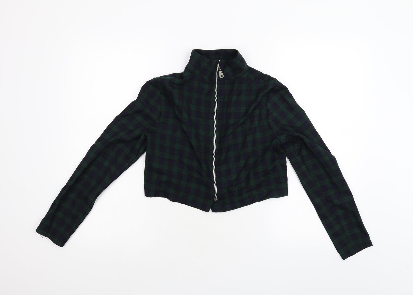 ASOS Womens Blue Check  Jacket  Size 8  - Cropped