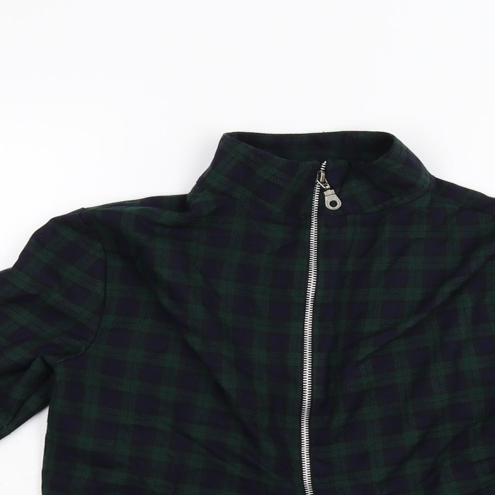 ASOS Womens Blue Check  Jacket  Size 8  - Cropped