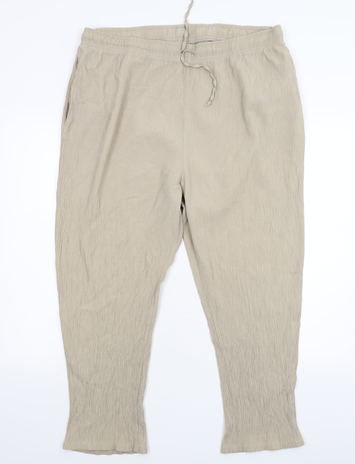 Preworn Womens Beige   Trousers  Size 18 L25 in