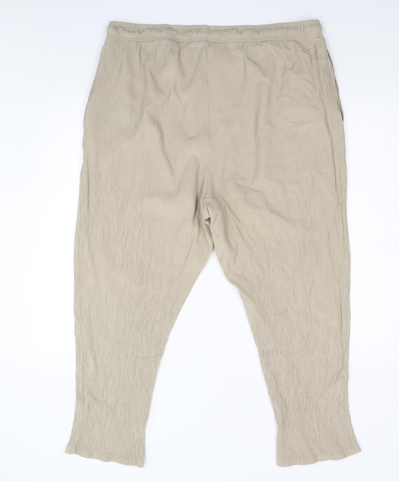 Preworn Womens Beige   Trousers  Size 18 L25 in
