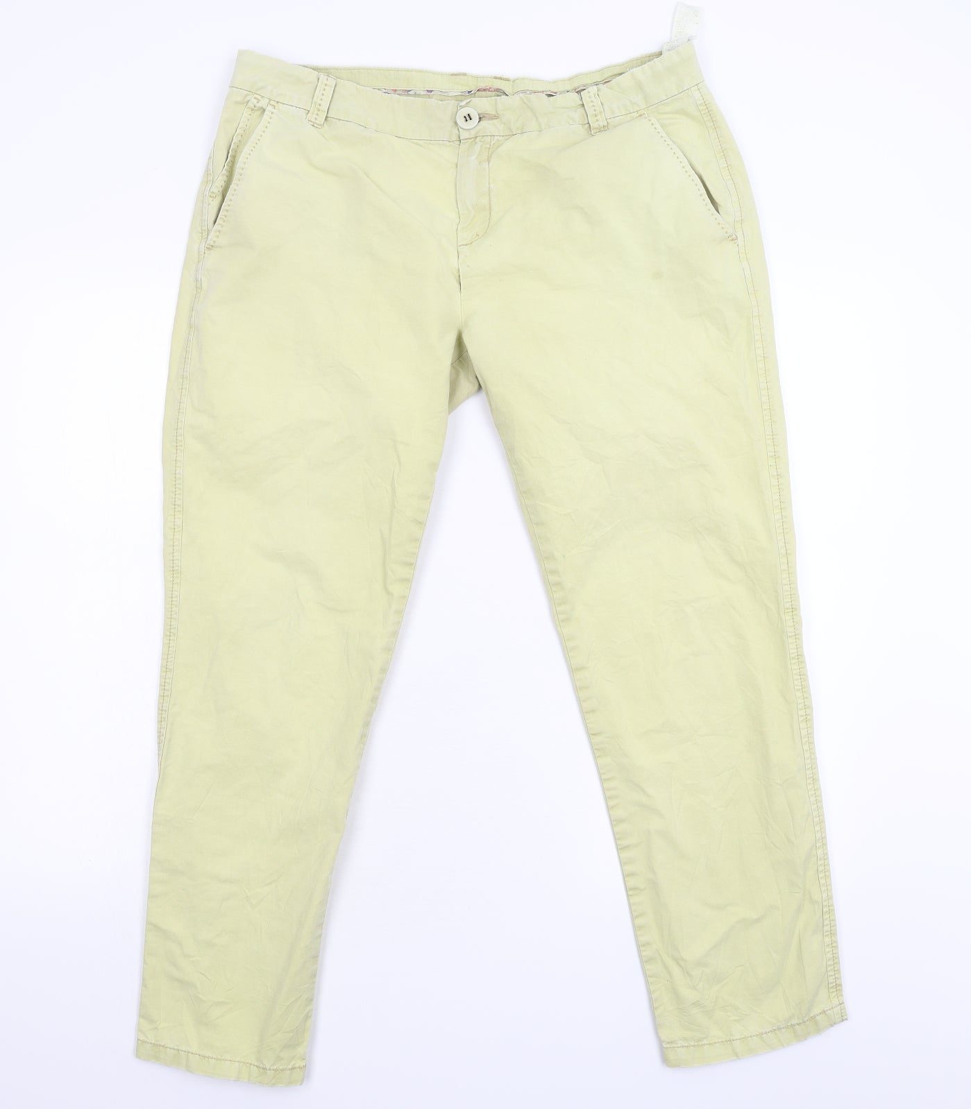 Indigo Womens Yellow   Trousers  Size 14 L36 in