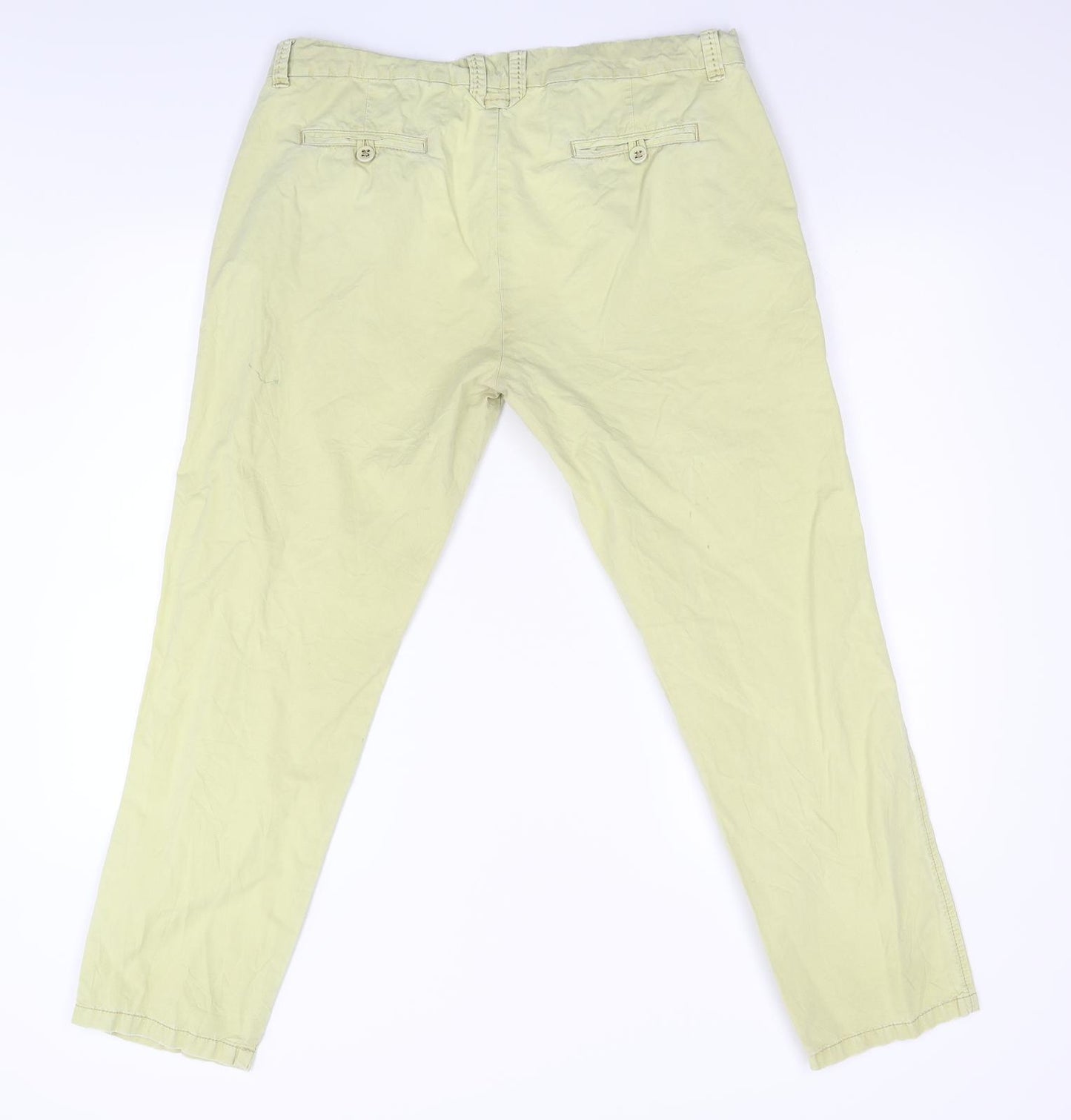 Indigo Womens Yellow   Trousers  Size 14 L36 in