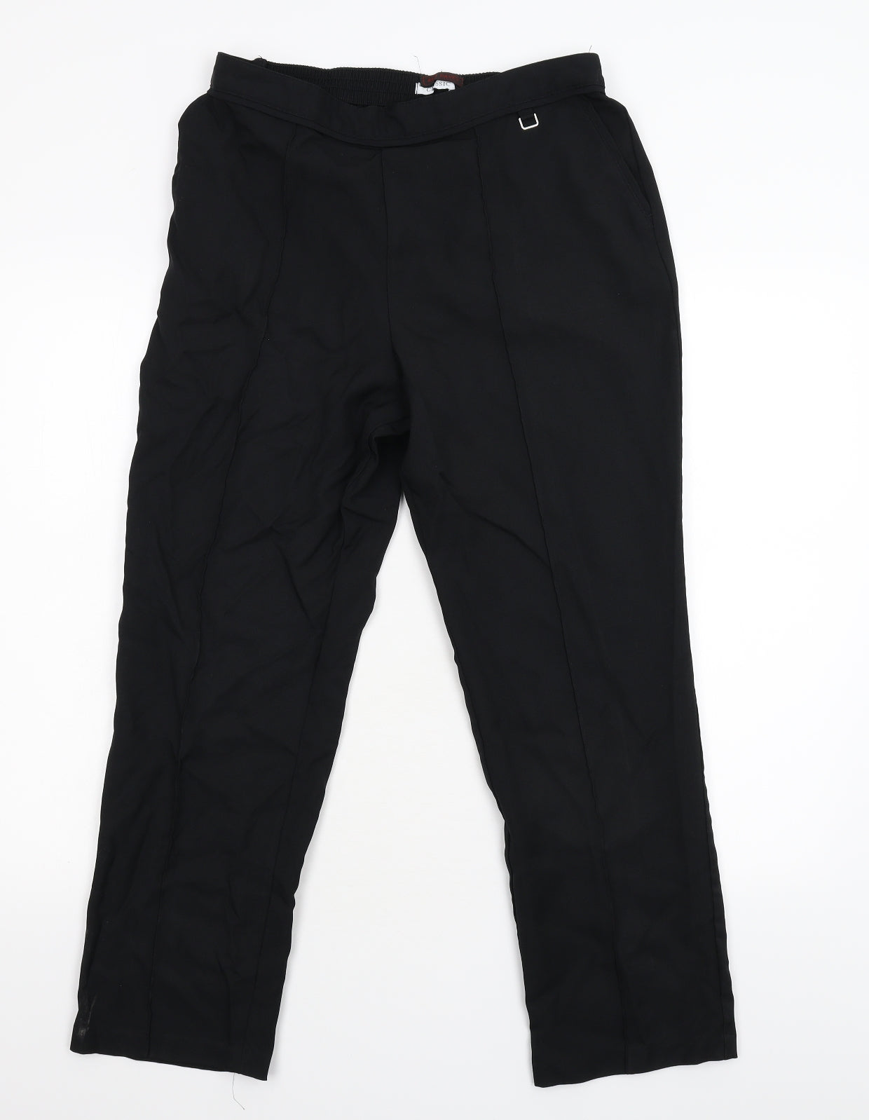 M&S Womens Black   Trousers  Size 12 L26 in