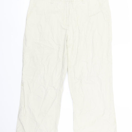 Papaya Womens Ivory   Trousers  Size 12 L22 in