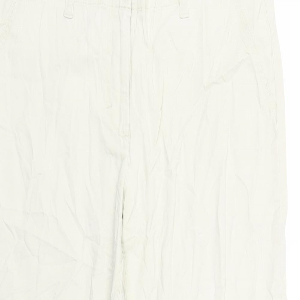 Papaya Womens Ivory   Trousers  Size 12 L22 in