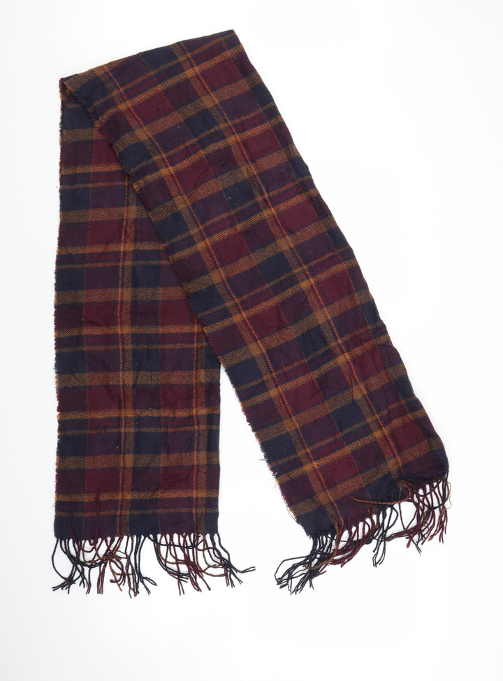 Preworn Unisex Red Plaid Scarf