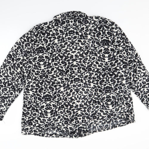 Janina Womens White Animal Print  Jacket  Size XL