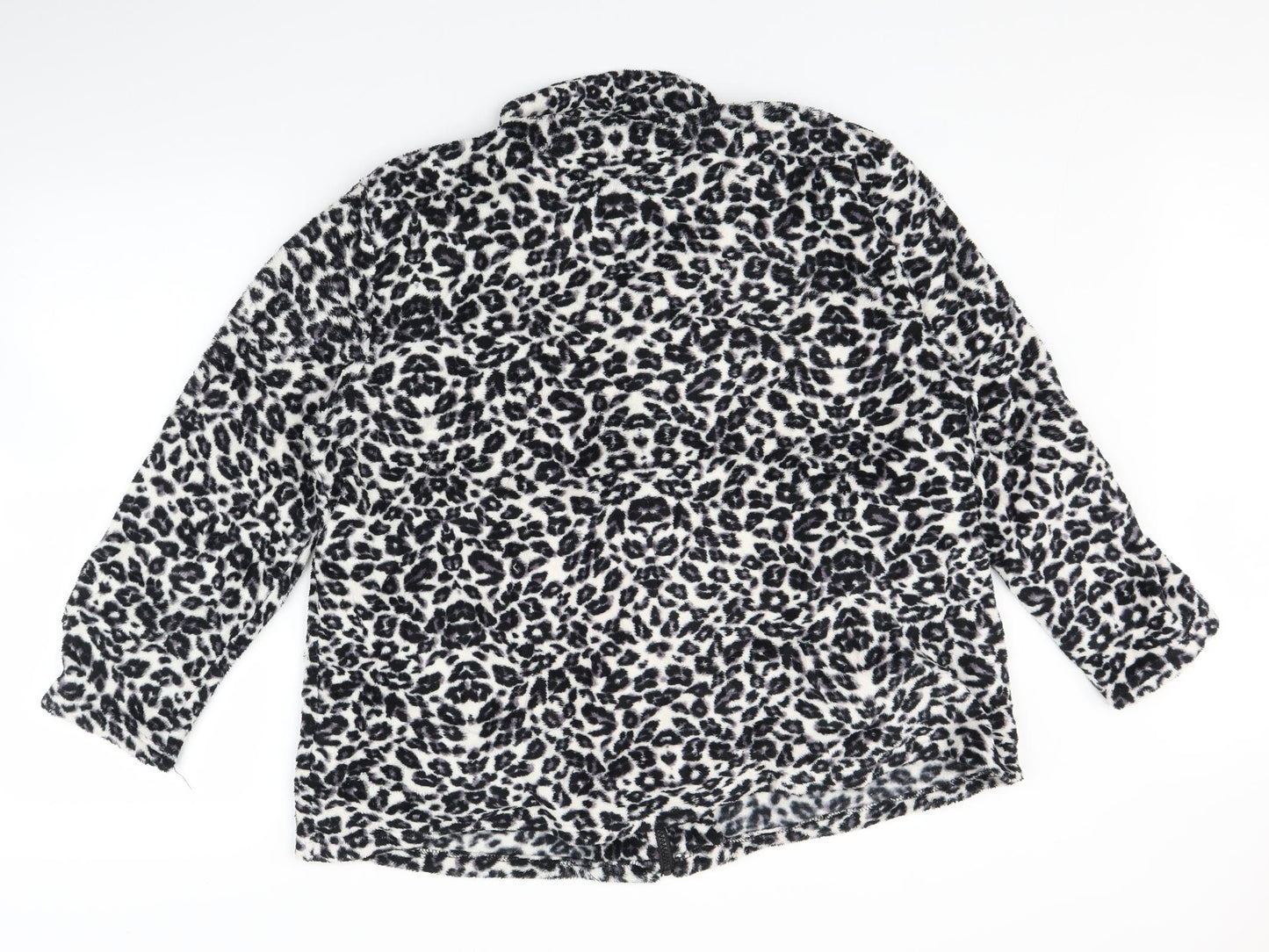Janina Womens White Animal Print  Jacket  Size XL