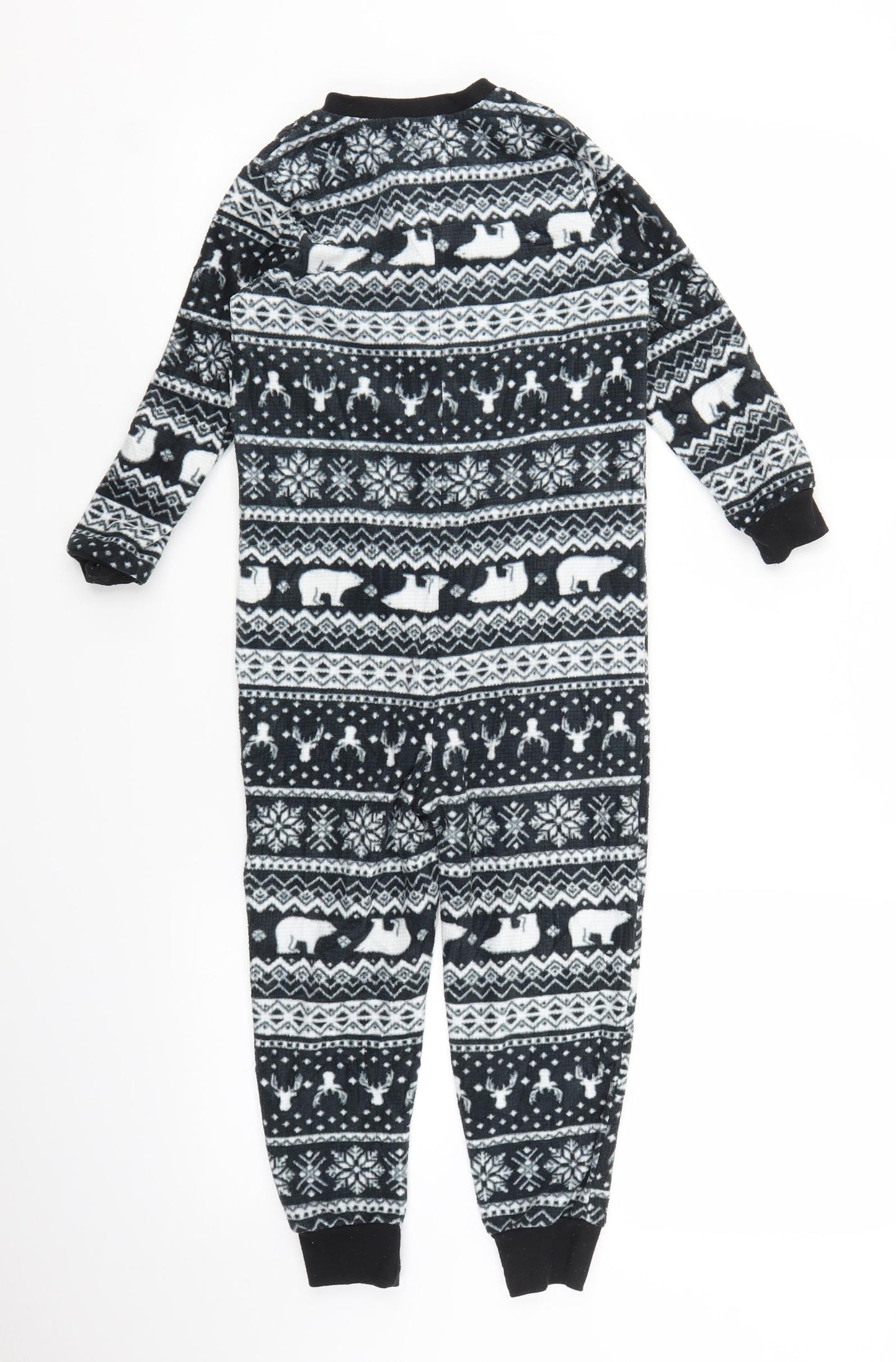 TU Boys Black Fair Isle   One Piece Size 4-5 Years