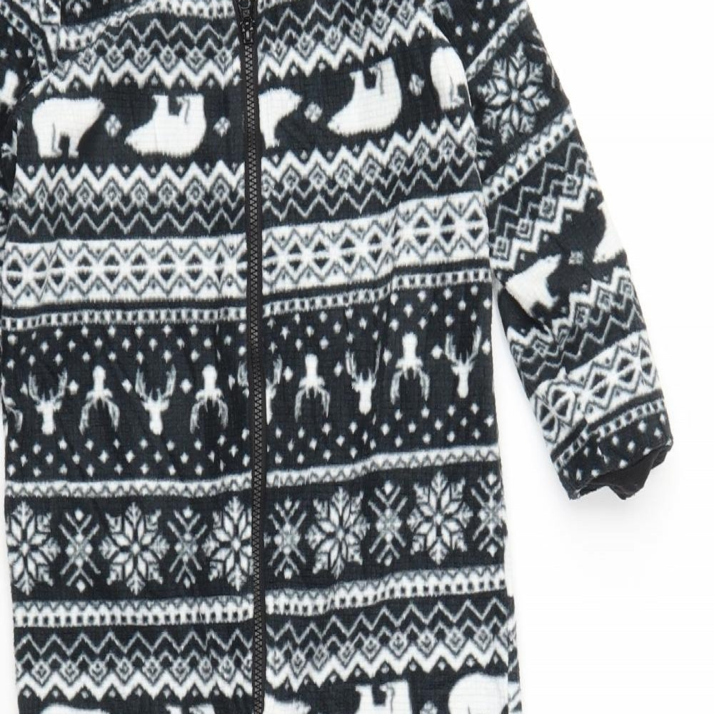 TU Boys Black Fair Isle   One Piece Size 4-5 Years