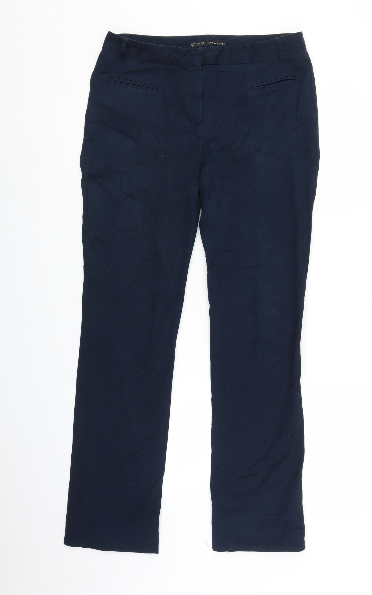 Zara Womens Blue   Chino Trousers Size 10 L30 in