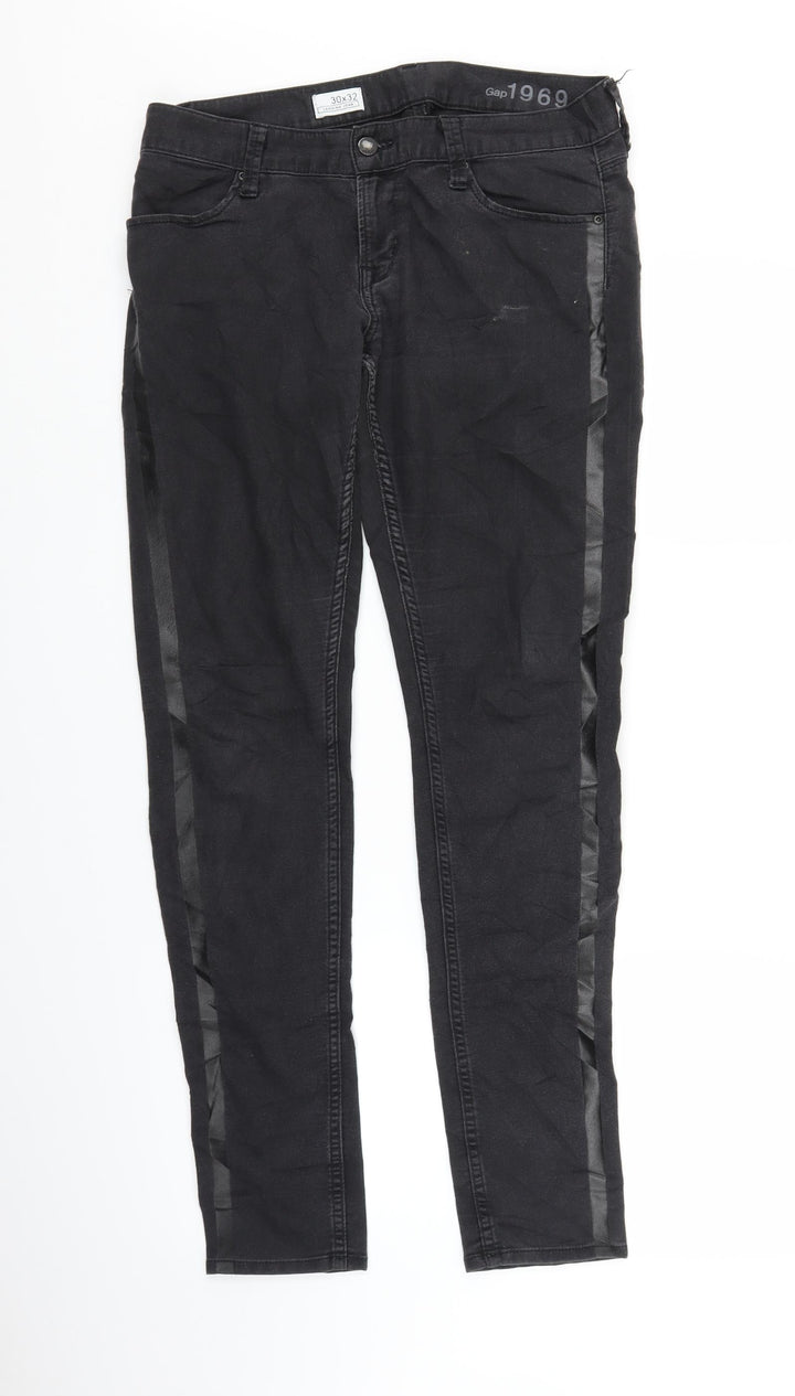 Gap Womens Black Denim Straight Jeans Size 30 in L29 in