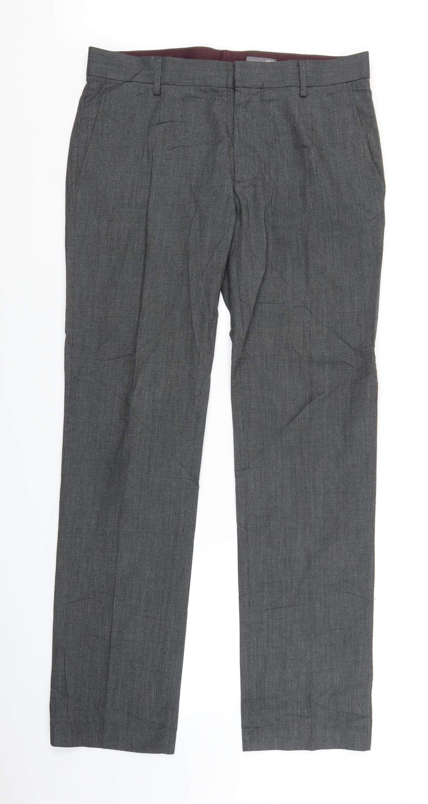 H&M Mens Grey   Trousers  Size 34 in L32 in