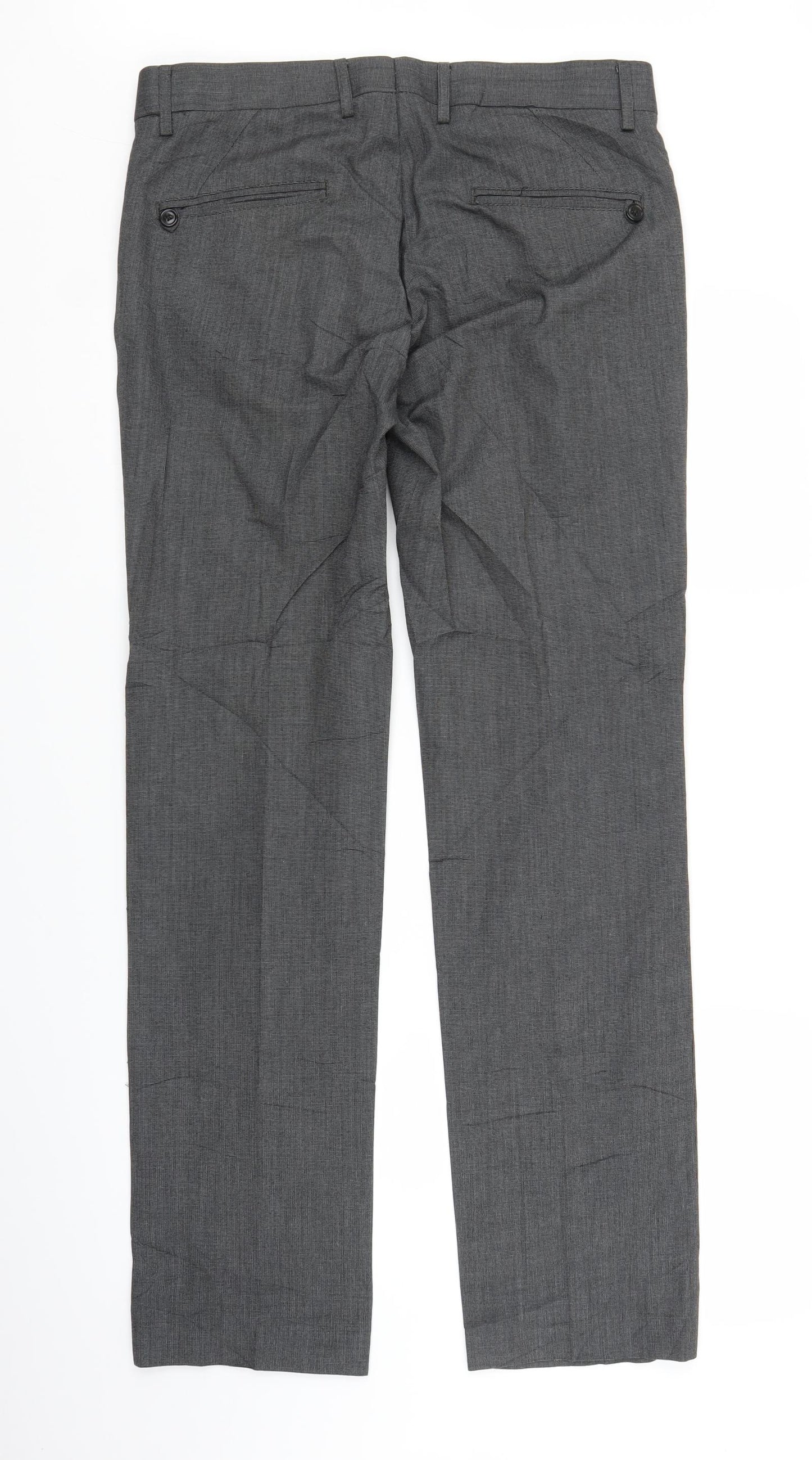 H&M Mens Grey   Trousers  Size 34 in L32 in