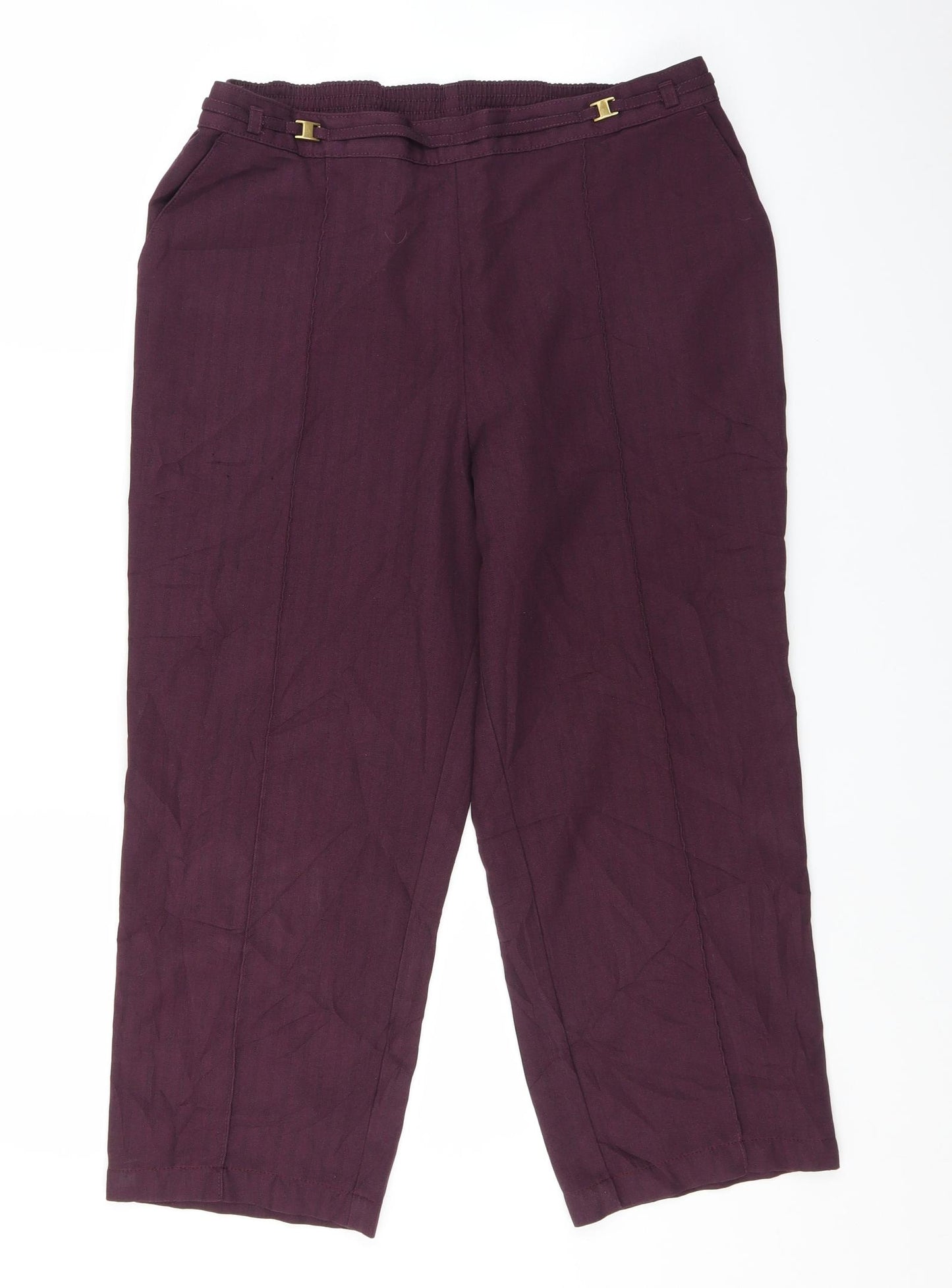 Marks and Spencer Womens Purple   Trousers  Size 12 L22 in
