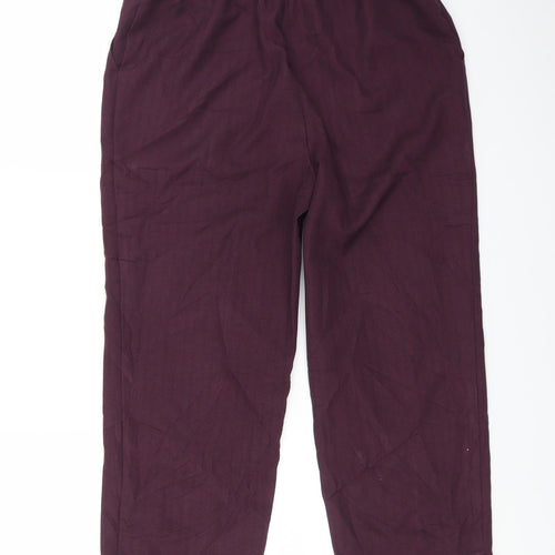 Marks and Spencer Womens Purple   Trousers  Size 12 L22 in