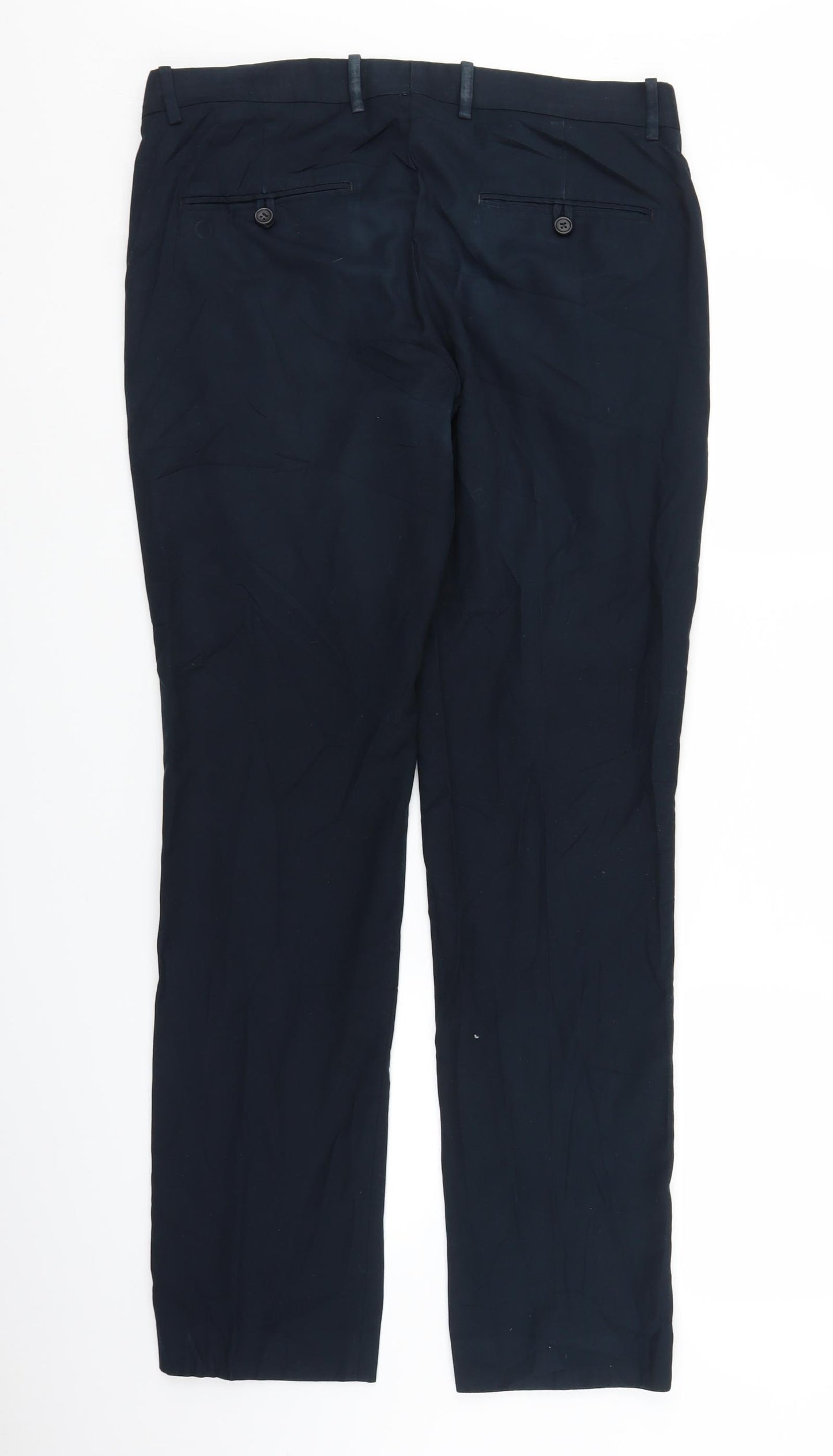 H&M Mens Blue   Trousers  Size 34 L30 in