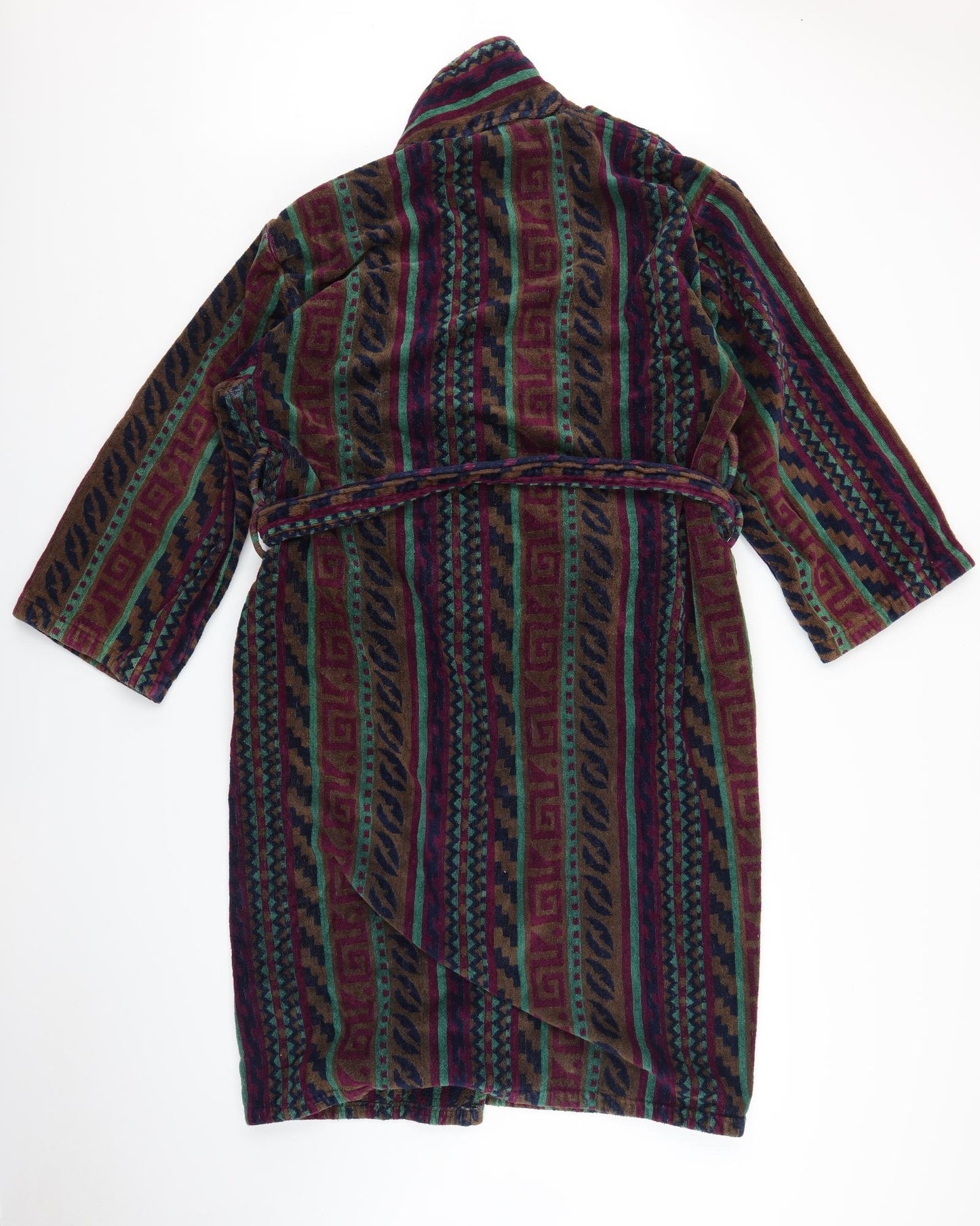 BOWN OF LONDON Mens Brown Geometric   Robe Size L