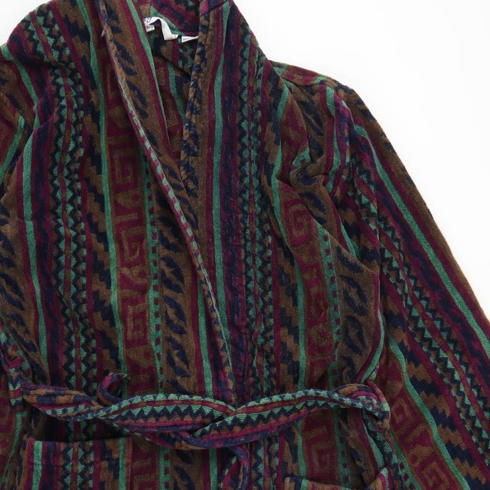 BOWN OF LONDON Mens Brown Geometric   Robe Size L