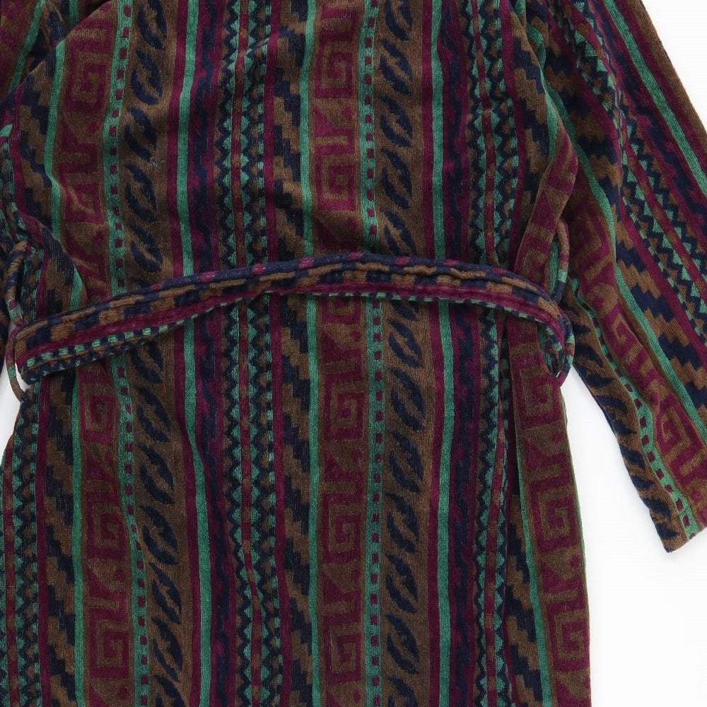 BOWN OF LONDON Mens Brown Geometric   Robe Size L