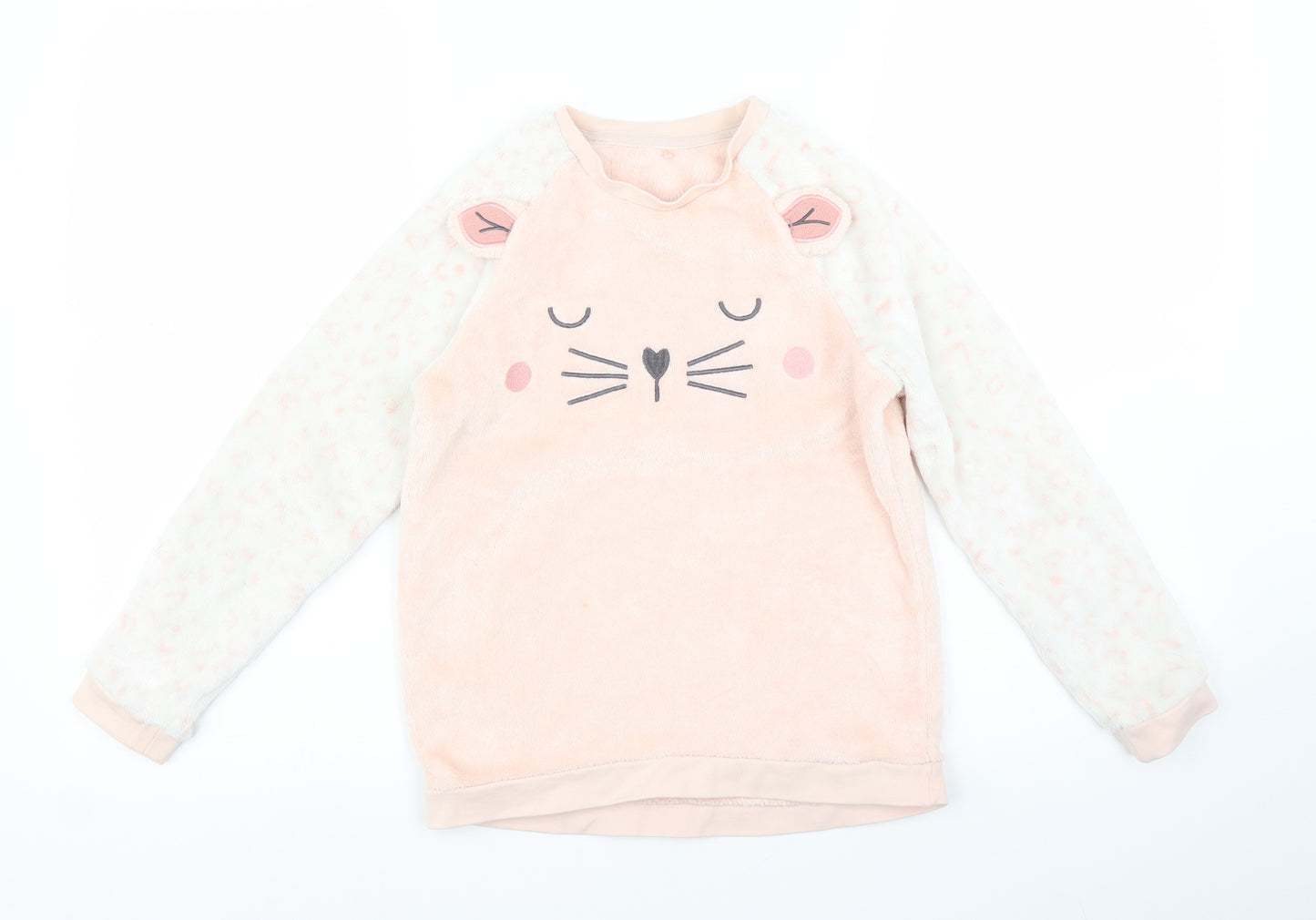 George Girls Pink   Pullover Jumper Size 10-11 Years  - cat
