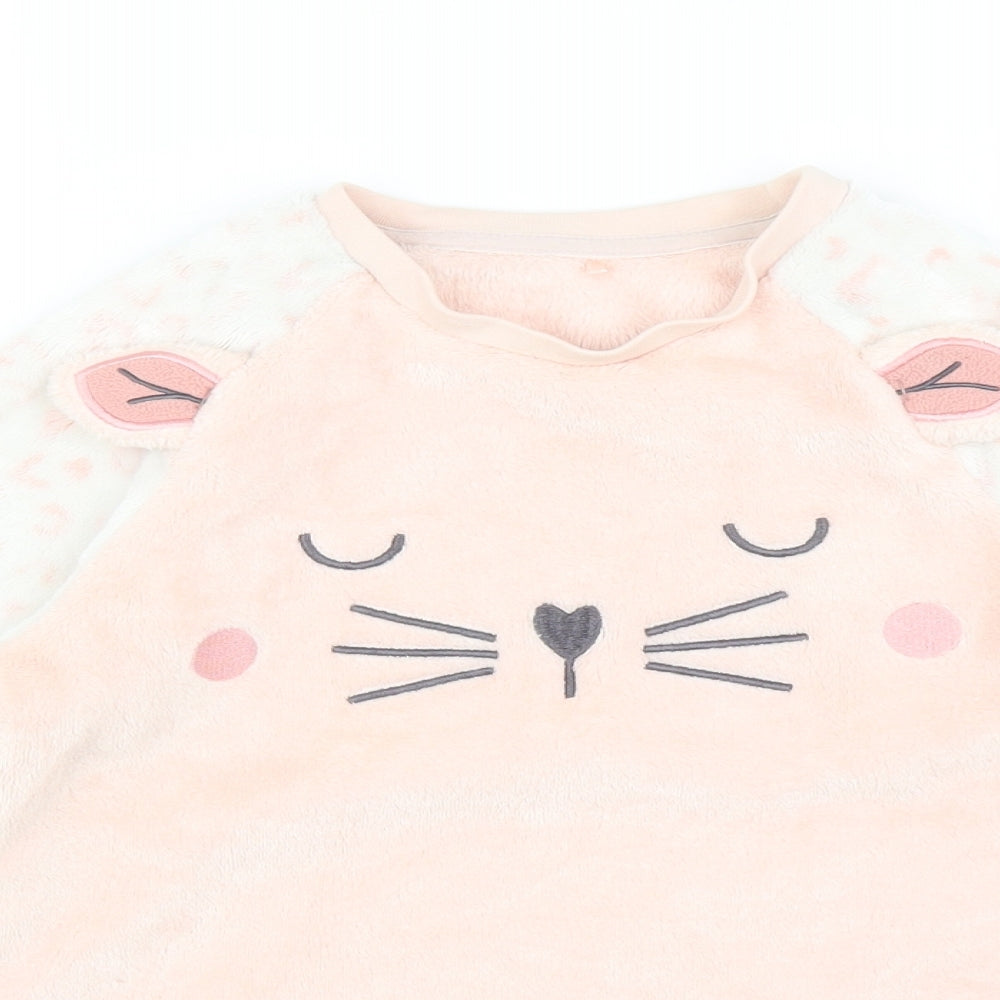 George Girls Pink   Pullover Jumper Size 10-11 Years  - cat