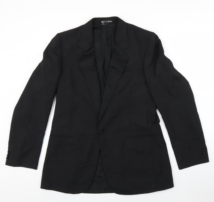 Dormie Mens Black Jacket Suit Jacket Size 40
