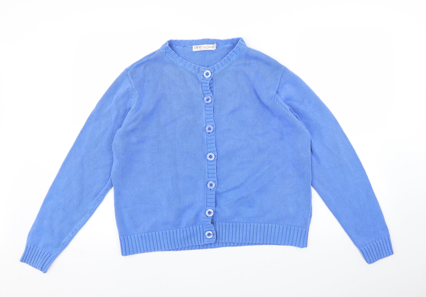 EWM Womens Blue  Knit Cardigan Jumper Size L