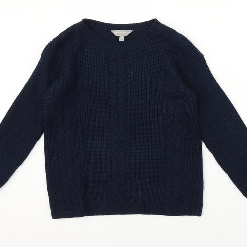 Dorothy Perkins Womens Blue  Knit Pullover Jumper Size 10