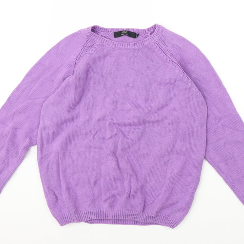 ISLE Womens Purple  Knit Pullover Jumper Size M