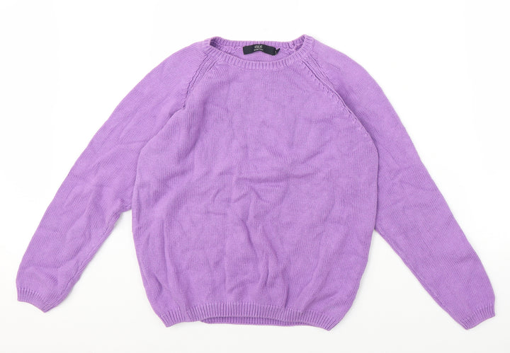 ISLE Womens Purple  Knit Pullover Jumper Size M