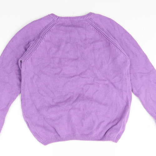 ISLE Womens Purple  Knit Pullover Jumper Size M