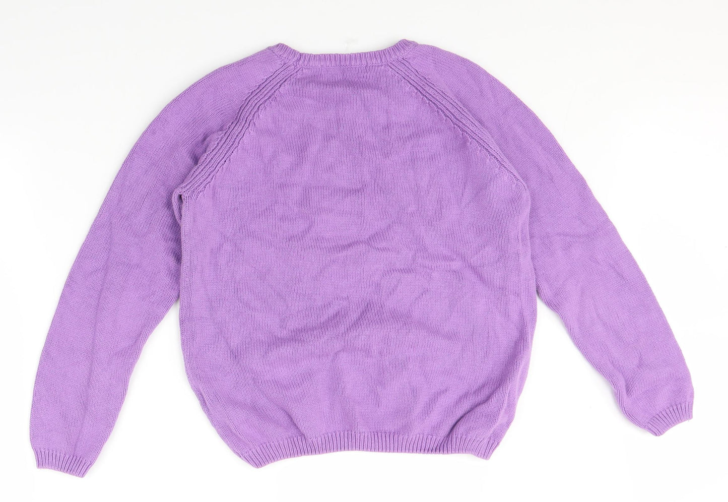 ISLE Womens Purple  Knit Pullover Jumper Size M