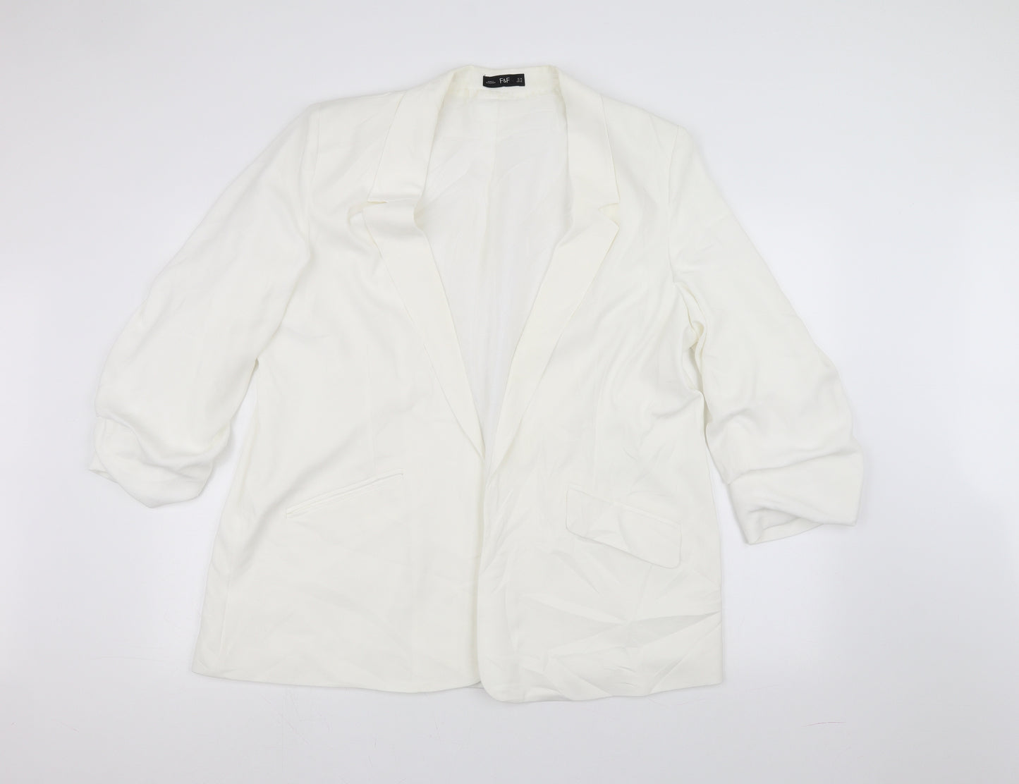 F&F Womens White   Jacket  Size 16