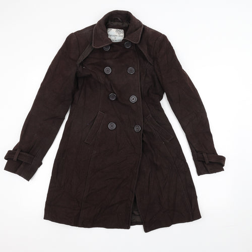 Version Sud Womens Brown   Overcoat Coat Size S