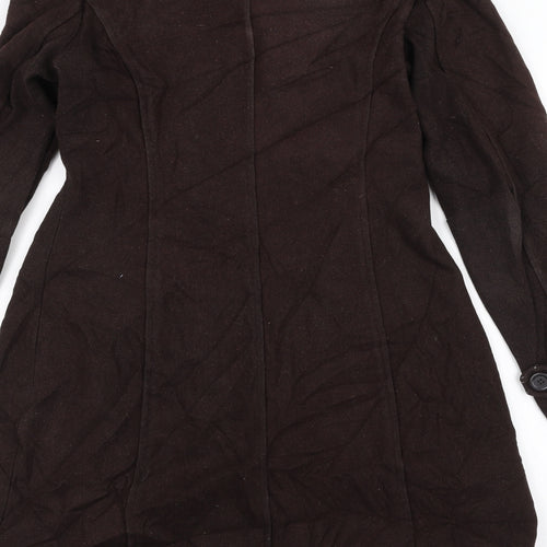 Version Sud Womens Brown   Overcoat Coat Size S