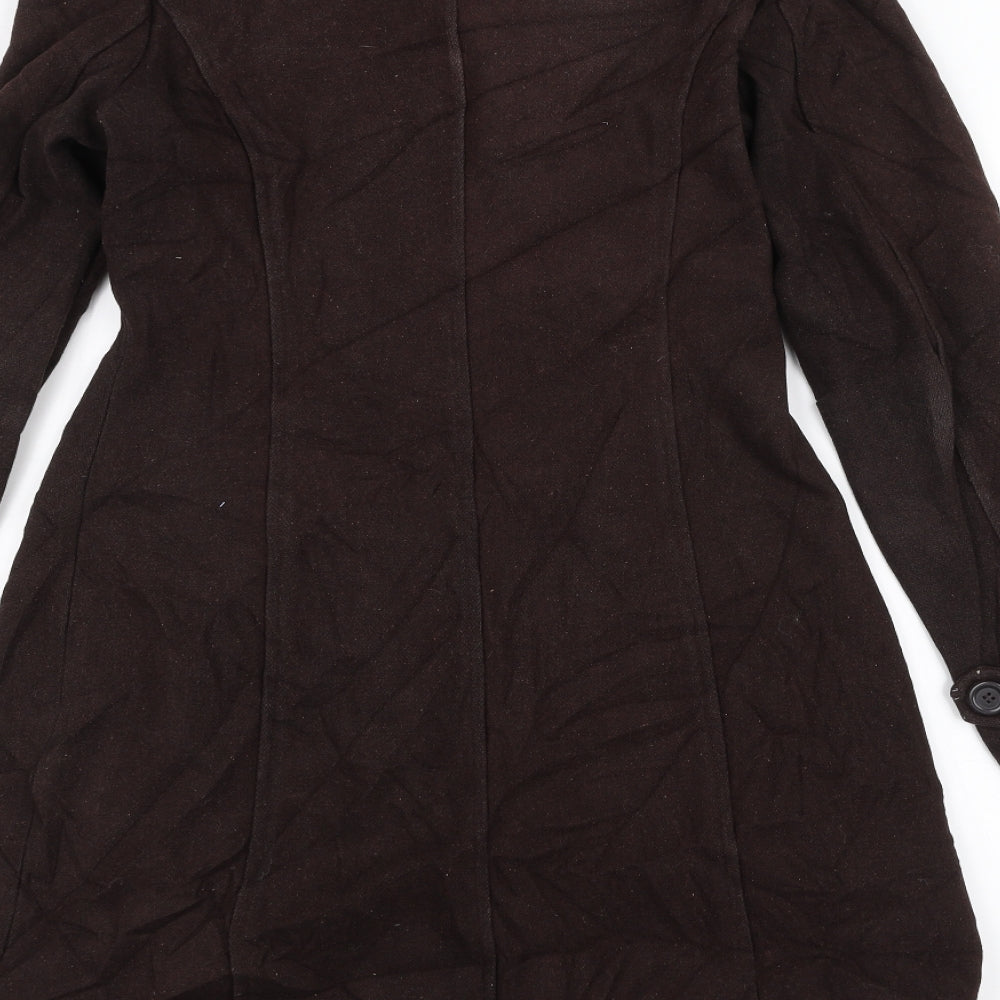 Version Sud Womens Brown   Overcoat Coat Size S