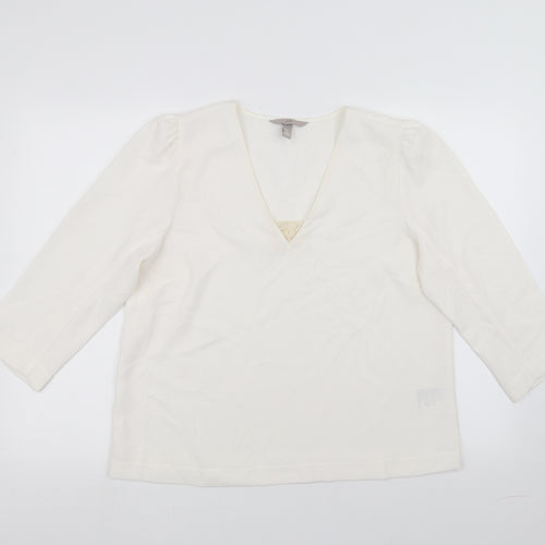 H&M Womens White   Pullover Jumper Size M