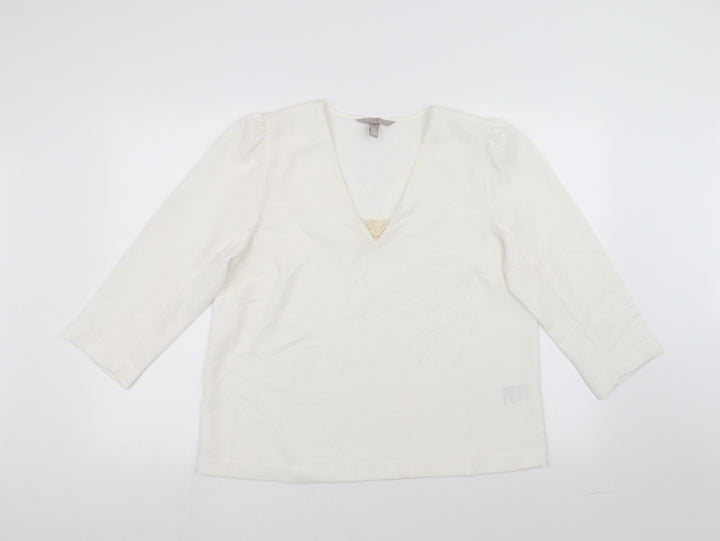 H&M Womens White Pullover Jumper Size M