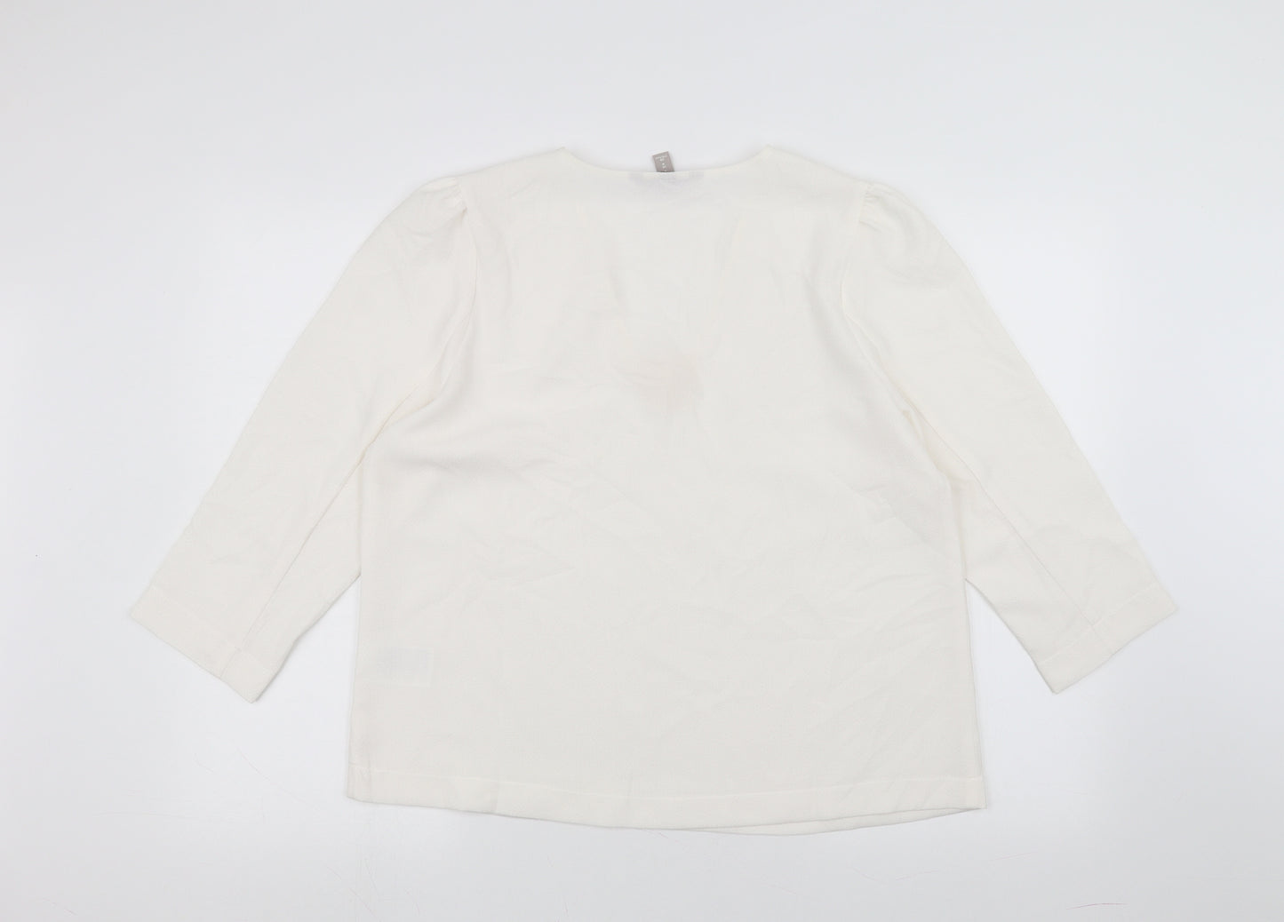 H&M Womens White   Pullover Jumper Size M