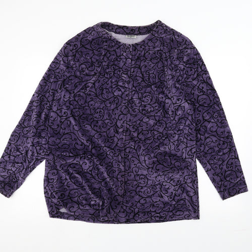 Fragile Womens Purple   Jacket Coatigan Size M
