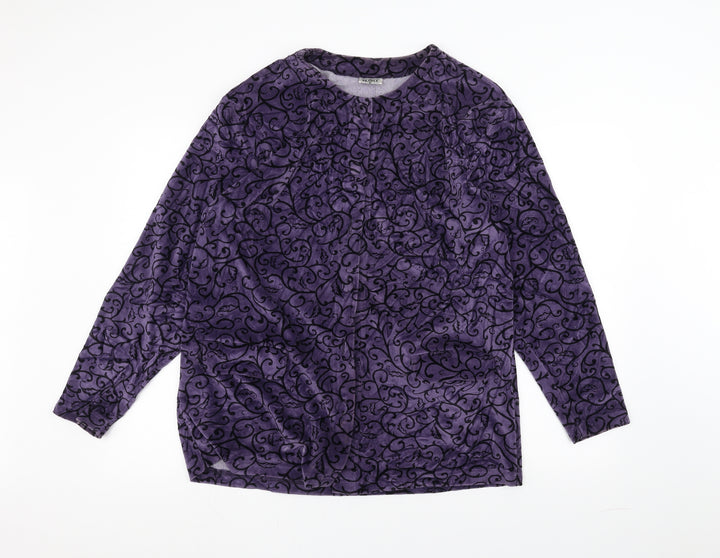 Fragile Womens Purple   Jacket Coatigan Size M