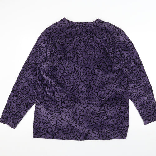 Fragile Womens Purple   Jacket Coatigan Size M