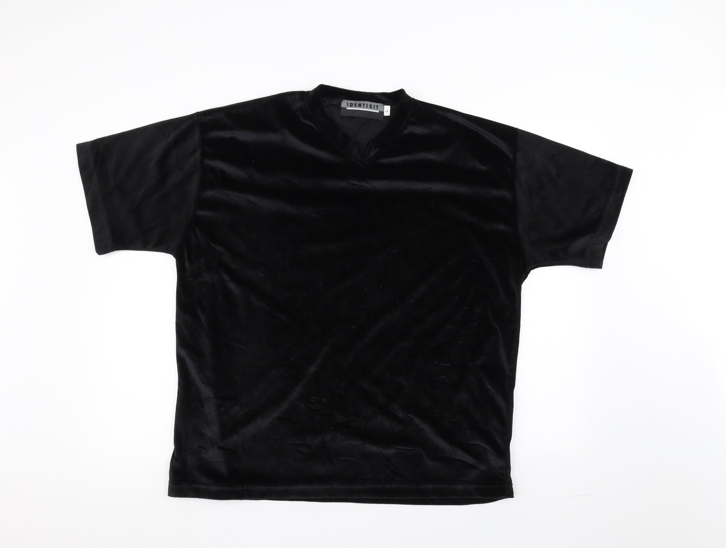 Identikit Mens Black    T-Shirt Size L