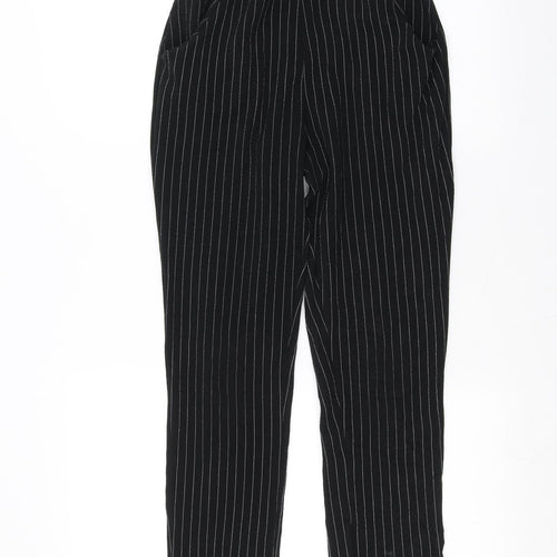 PRETTYLITTLETHING Womens Black   Trousers  Size 10 L25 in
