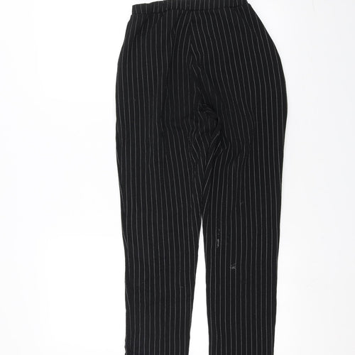 PRETTYLITTLETHING Womens Black   Trousers  Size 10 L25 in
