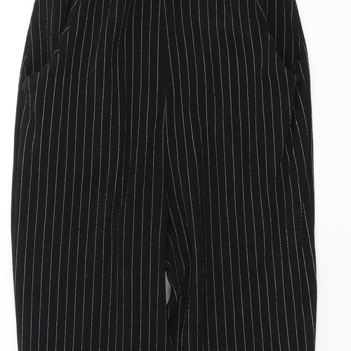 PRETTYLITTLETHING Womens Black   Trousers  Size 10 L25 in