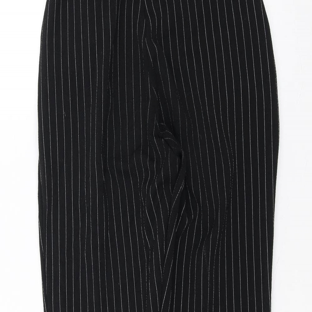 PRETTYLITTLETHING Womens Black   Trousers  Size 10 L25 in
