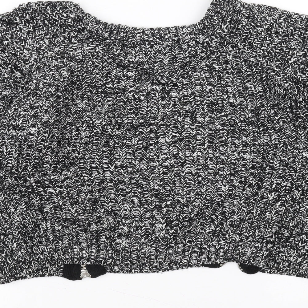 H&M Womens Black  Knit Pullover Jumper Size 10